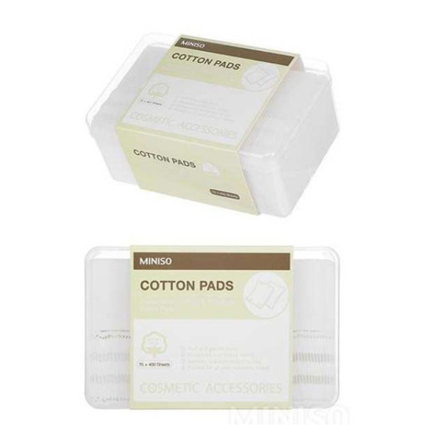 Bông tẩy trang kèm hộp Miniso Nhật Bản 475 miếng, 1000 miếng