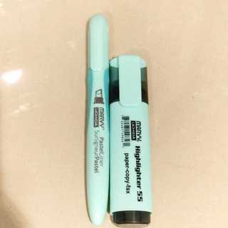 MARVY - BST Bút light sáng/ Bút Dạ Quang Marvy 12 màu mực Pastel + Neon - Lẻ và bộ ♥ Bút Highlight thân thấp
