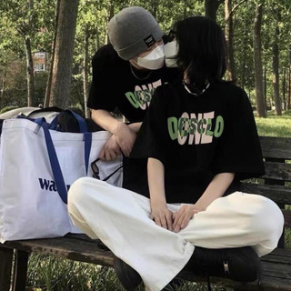 Áo cặp nam nữ, áo phông đôi, áo đôi mặc với người yêu in chữ One desclo ( GIÁ 1 ÁO) phong cách hàn quốc thoáng mát