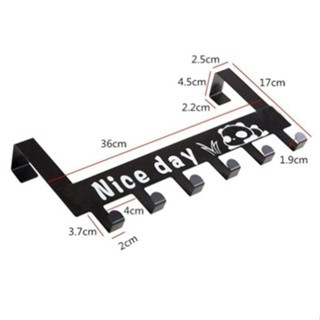 Móc treo quần áo Nice Day sau cửa màu đen treo quần áo chống gỉ, trang trí, decor nhà cửa siêu đẹp.