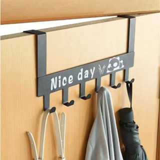 Móc treo quần áo Nice Day sau cửa màu đen treo quần áo chống gỉ, trang trí, decor nhà cửa siêu đẹp.