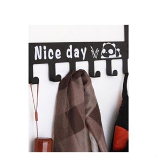 Móc treo quần áo Nice Day sau cửa màu đen treo quần áo chống gỉ, trang trí, decor nhà cửa siêu đẹp.