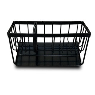 Kệ khay hứng nước nghiêng đựng đồ rửa chén bát chia ngăn kèm miếng dán tường tiện lợi cho gia đình.