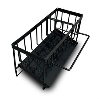 Kệ khay hứng nước nghiêng đựng đồ rửa chén bát chia ngăn kèm miếng dán tường tiện lợi cho gia đình.