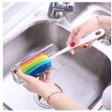 Dụng cụ cọ ly đa năng 7 màu siêu đẹp, rửa bình sữa, cốc chén siêu tiện lợi.