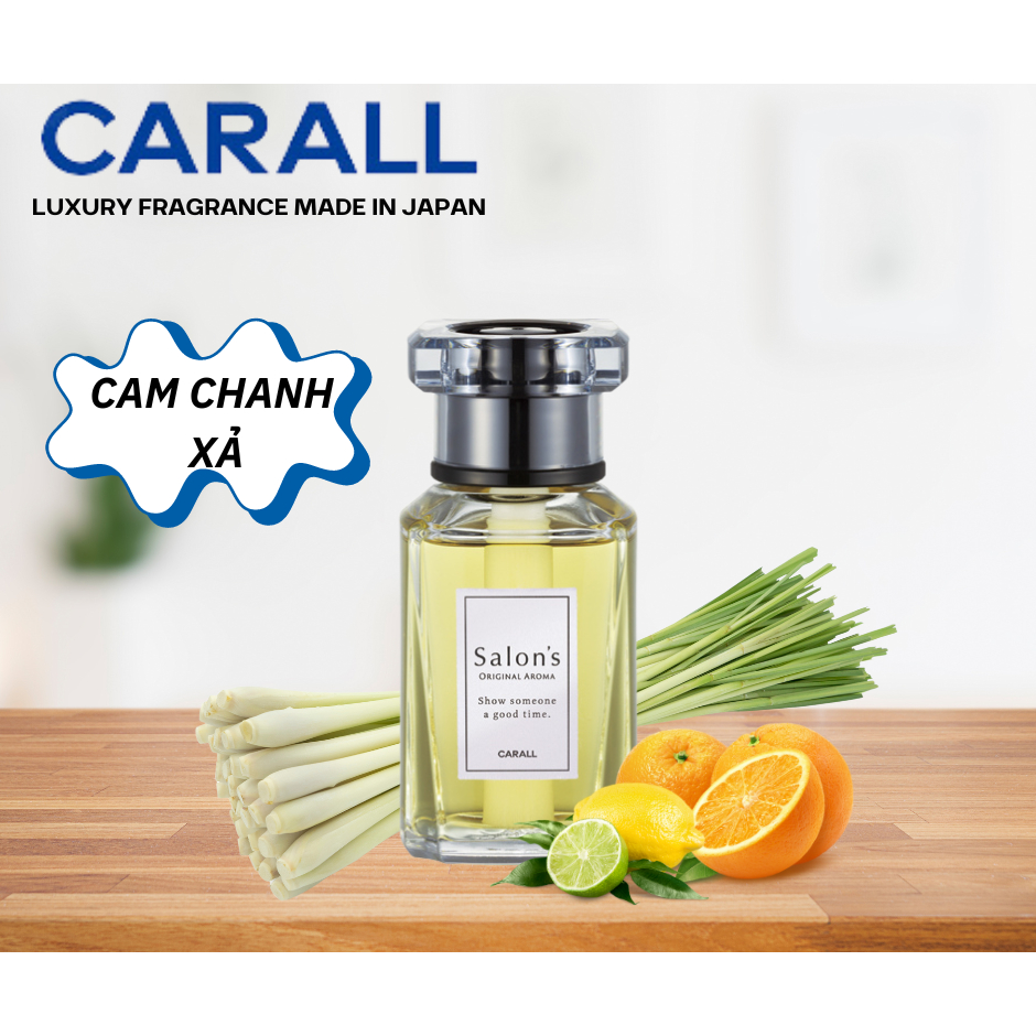 Nước Hoa Ô Tô Mùi Cam Sả/ Chanh Sả- Salon Urban 155ml CARALL Made In Japan 160ml