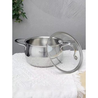 Nồi inox 18/10 đúc liền Chockmen [25] nấu canh, luộc đa năng, 16/20cm dùng mọi loại bếp C25 C26