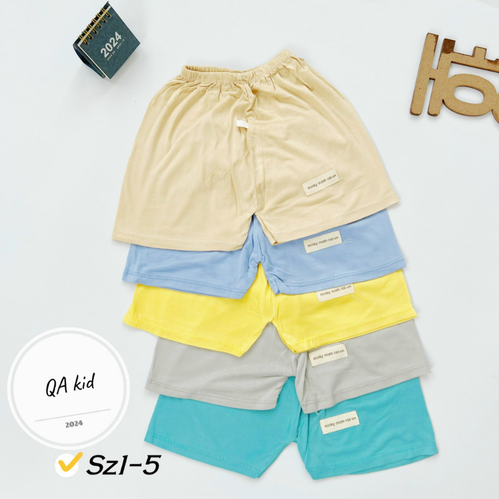 Set 10 Quần Đùi Chục Mác Sơ Sinh Thun Lạnh Cho Bé Gái Bé Trai 4 - 15kg Vải Thoáng Mát Mềm Mịn [QL03] Đậu Đậu Store