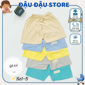 Set 10 Quần Đùi Chục Mác Sơ Sinh Thun Lạnh Cho Bé Gái Bé Trai 4 - 15kg Vải Thoáng Mát Mềm Mịn [QL03] Đậu Đậu Store