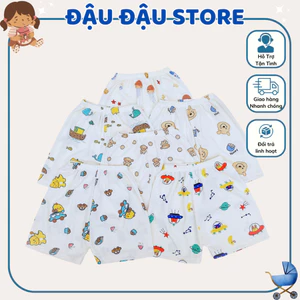 Set 5-10 Quần Cộc Quần Đùi Sơ Sinh Tăm Lạnh Cho Bé Trai, Bé Gái - Vải Thun Lạnh Mát, Mềm Mịn [QT01] Đậu Đậu Store