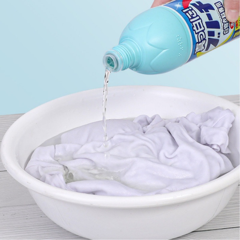 Nước tẩy trắng quần áo Rocket Nhật Bản 600ml chính hãng tẩy trắng các vết ố vàng và mốc đen khử mùi hôi quần áo