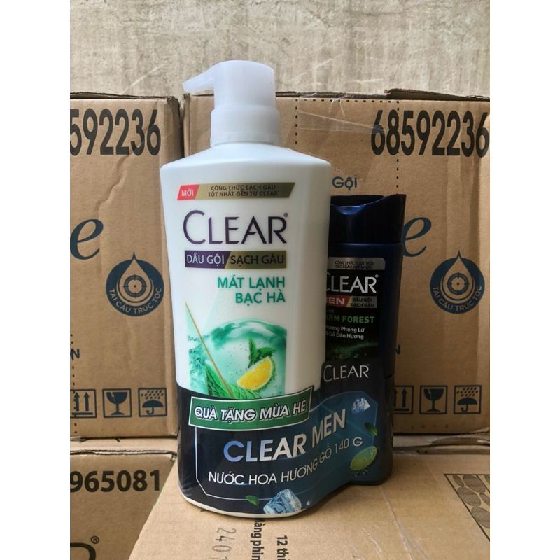 (tặng kèm)Dầu Gội Clear Sạch Gàu 650ml Mát Lạnh Bạc Hà 3x Sức Mạnh Đánh Bay Gàu, Ngứa, Vi Khuẩn