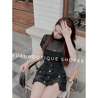 Áo Lưới Mỏng Cúp Ngực Cộc Tay Tặng Áo Bra + Tag D (Ảnh Thật Shop Chụp)
