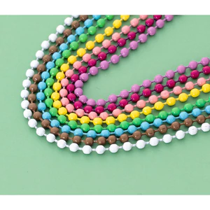 Móc khoá xích bi handmade nhiều màu dây bi