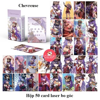 [SẴN] Chevreuse / Genshin Impact | Hộp thẻ card laser 50 tấm (mới)  lomo lomocard card ánh laser