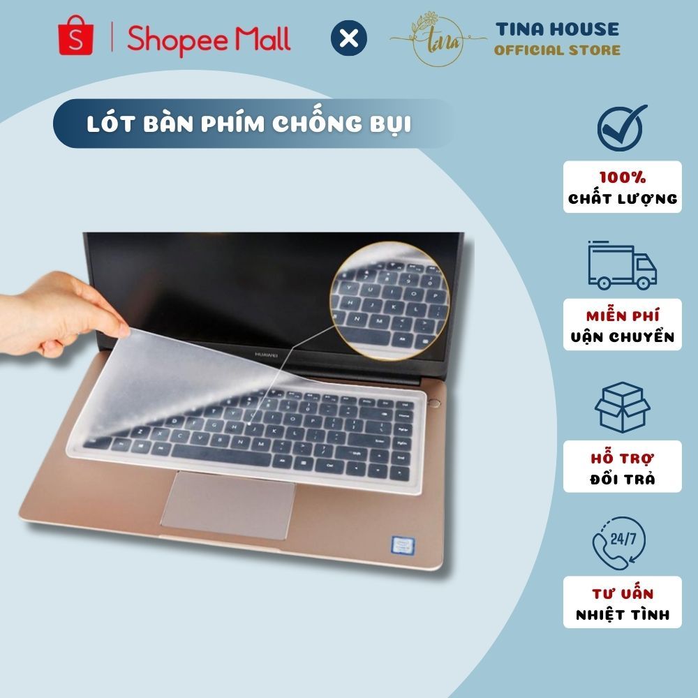 Bọc Bàn Phím Laptop Silicon Che Phủ Bụi Chống Nước 13 17inch Miếng Lót Bàn Phím Bảo Vệ Bàn 5435