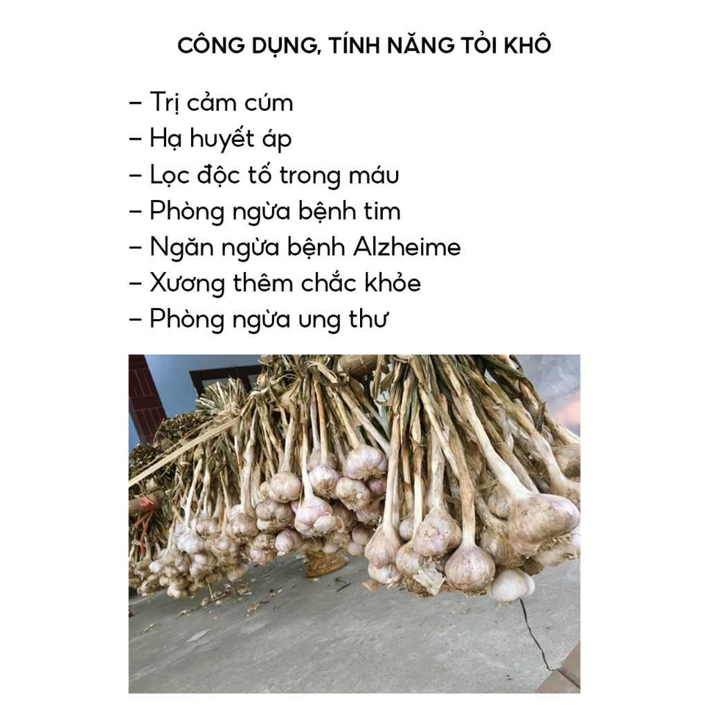 Tỏi Khô Kinh Môn Hải Dương Hàng Loại 1 Không Chất Bảo Quản TK1
