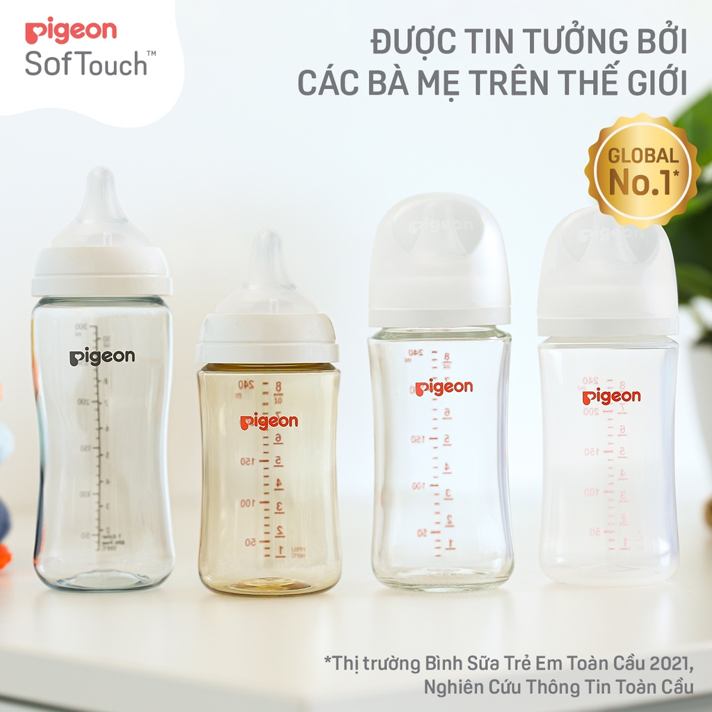 Ảnh Bình sữa Softouch PP Plus Pigeon thế hệ III 160ml / 240ml / 330ml 4