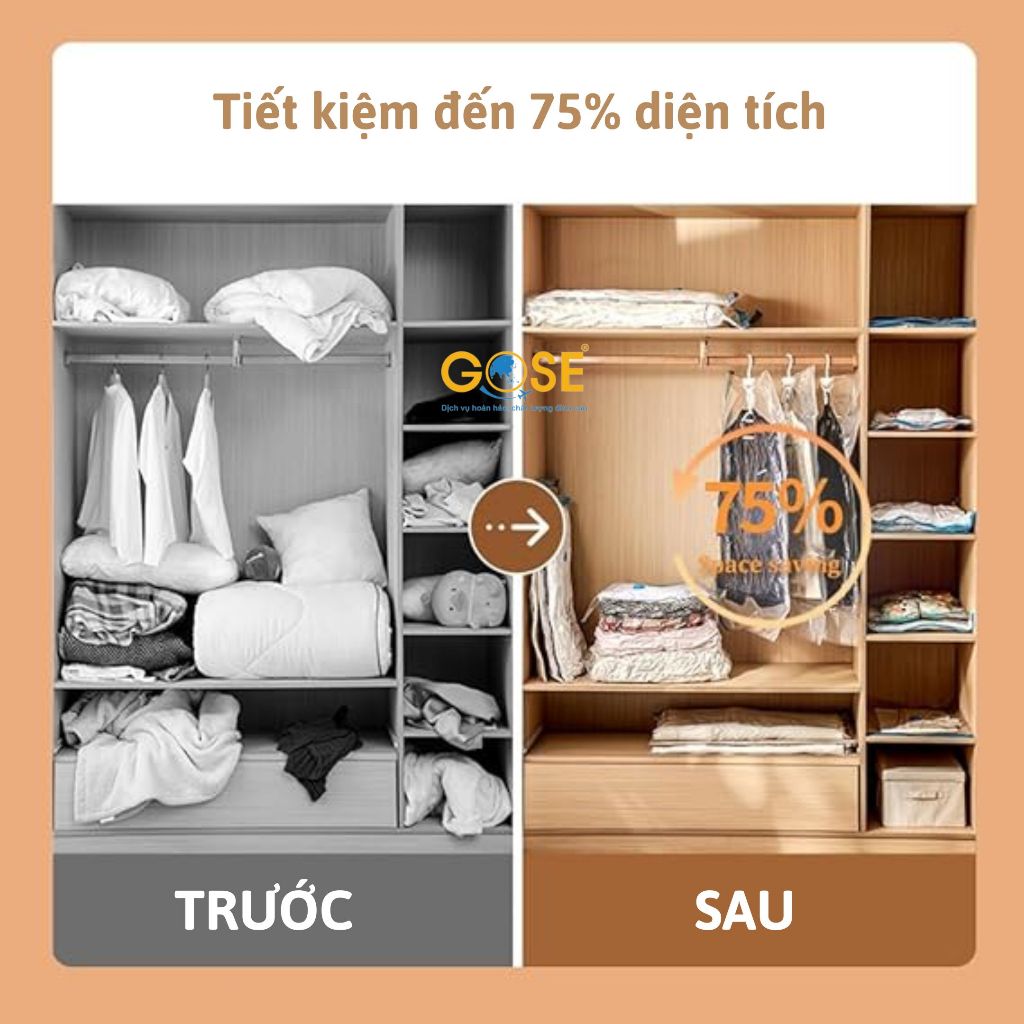Ảnh Bơm túi hút chân không quần áo, chăn màn siêu mạnh, động cơ bền bỉ tiện lợi thao tác dễ dàng 4