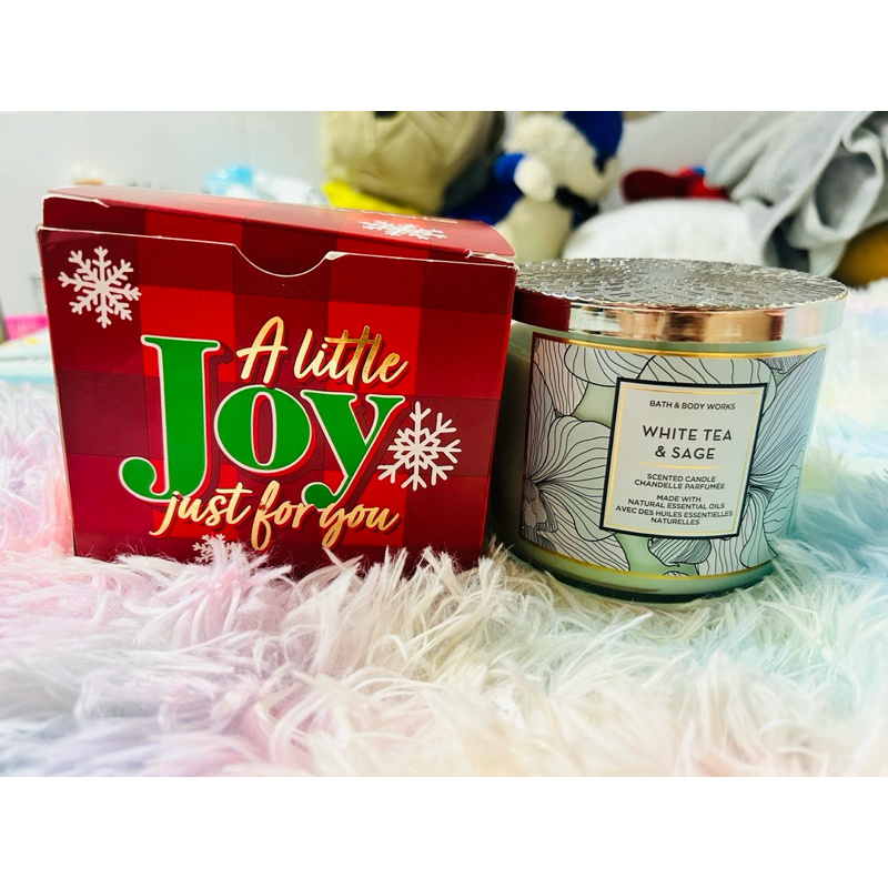 Nến thơm BATH & BODY WORKS WHITE TEA & SAGE SCENTED CANDLE CHANDELLE ...