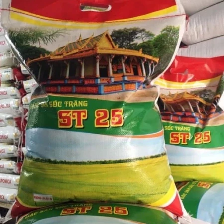 Gạo ST25 Đặc Sản Sóc Trăng Túi 10kg Bỗng Mía Market - Gạo Dẻo, Mềm Cơm, Thơm Vừa, Vị Ngọt Hậu - Gạo Hữu Cơ VietGAP