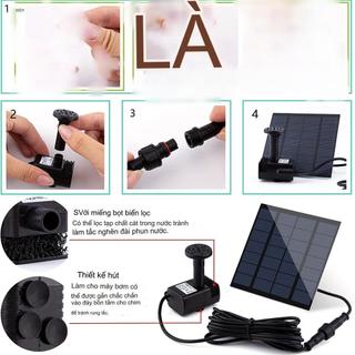 Ảnh 5 – Máy bơm phun nước năng lượng mặt trời 1.8W 7V với 6 vòi phun nước cho bể chim, ao, vườn và những nơi