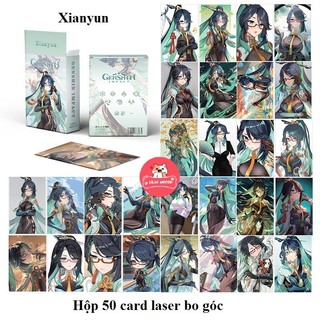 [SẴN] Xianyun / Genshin Impact | Hộp thẻ card laser 50 tấm (mới)  lomo lomocard card ánh laser
