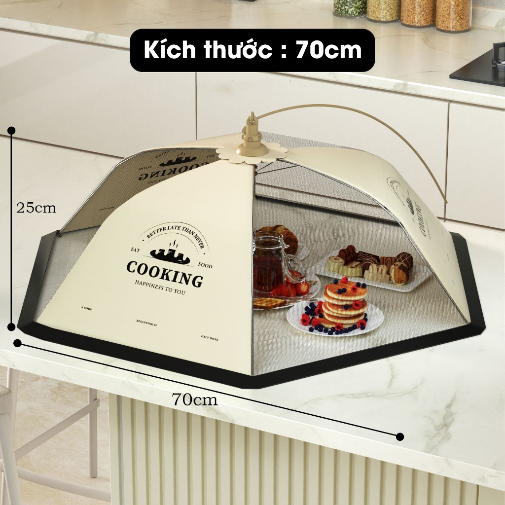 Lồng Bàn VẢI LƯỚI Gấp Gọn Đậy Thức Ăn, Bền Chắc Kích Thước