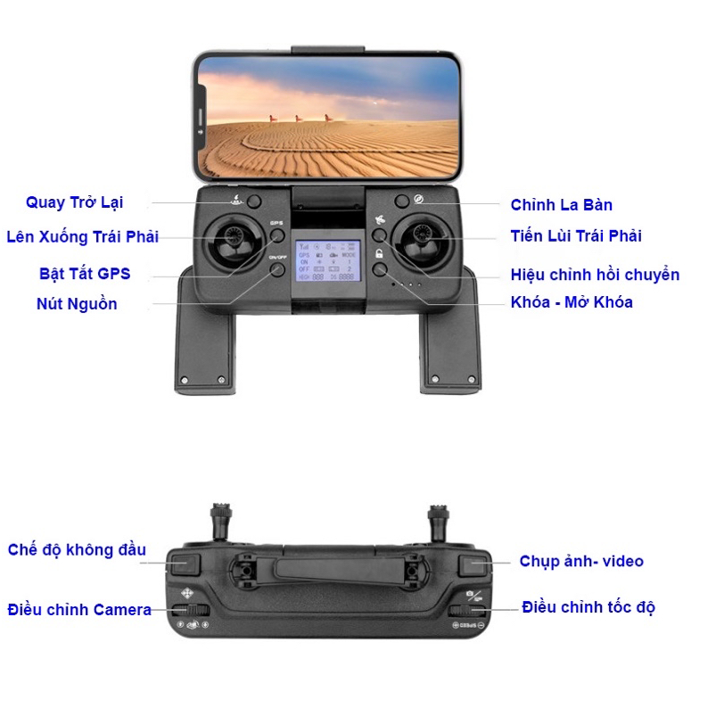 Flycam M218, flycam cao cấp có cảm biến tránh va chạm, gimbal chống rung 3 Trục, camera 4K sắc nét, thời lượng bay lâu | BigBuy360 - bigbuy360.vn