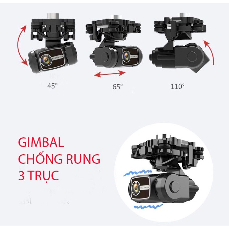 Flycam M218, flycam cao cấp có cảm biến tránh va chạm, gimbal chống rung 3 Trục, camera 4K sắc nét, thời lượng bay lâu | BigBuy360 - bigbuy360.vn