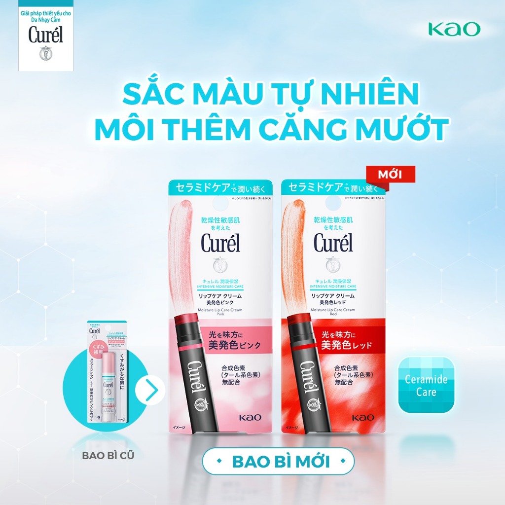 Ảnh Son Dưỡng Môi Cấp Ẩm Chuyên Sâu Curel Intensive Moisture Care Moisture Lip Care Cream - Hồng 4.2g. 2