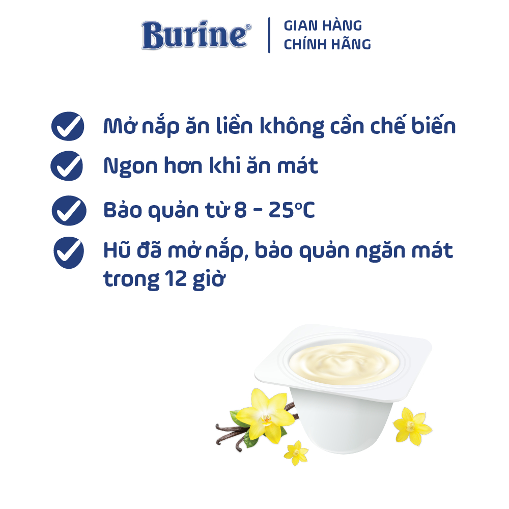 Ảnh Combo 3 vỉ Pudding Ăn Dặm Burine Dành Cho Bé Từ 6 Tháng Tuổi, Bổ Sung Năng Lượng 2