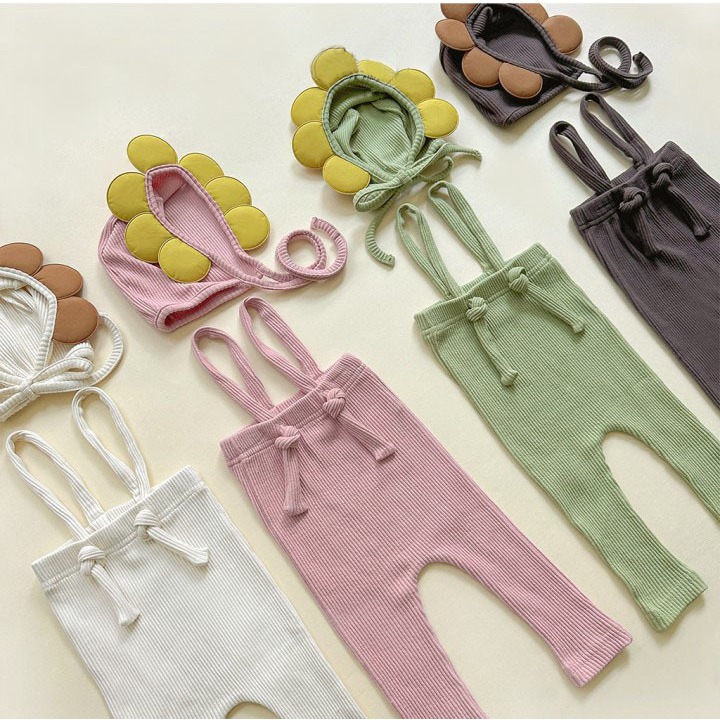 (HÀNG CÓ SẴN) Set QUẦN YẾM HOA cover kèm mũ hàng quảng châu cho em bé Hàn Quốc 4-11kg dễ thương cute Cho Bé ...