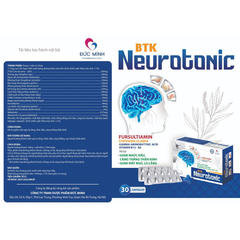 BỔ THẦN KINH BTK NEUROTONIC | Shopee Việt Nam