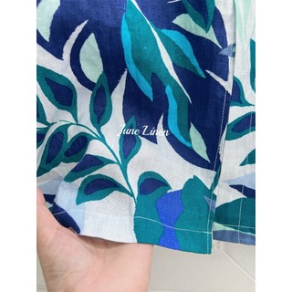 [JUNE LINEN] Đầm sát nách cổ tròn LINEN TƯNG PREMIUM họa tiết có lót. Ảnh thật. D08