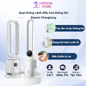 Quạt cây không cánh cao cấp ChangHong, Quạt làm mát bằng hơi nước 12 cấp độ gió và lọc không khí bảo vệ sức khỏe