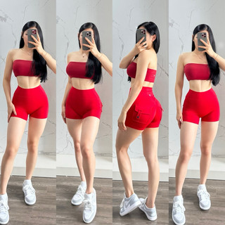 Quần Đùi Tập Thể Thao Box Short Onfit Quần Túi Hộp Mông Co Giãn 4 Chiều Cho Nữ Tập Gym Yoga Thể Thao QUS24003