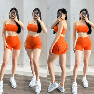 Quần Đùi Tập Thể Thao Box Short Onfit Quần Túi Hộp Mông Co Giãn 4 Chiều Cho Nữ Tập Gym Yoga Thể Thao QUS24003