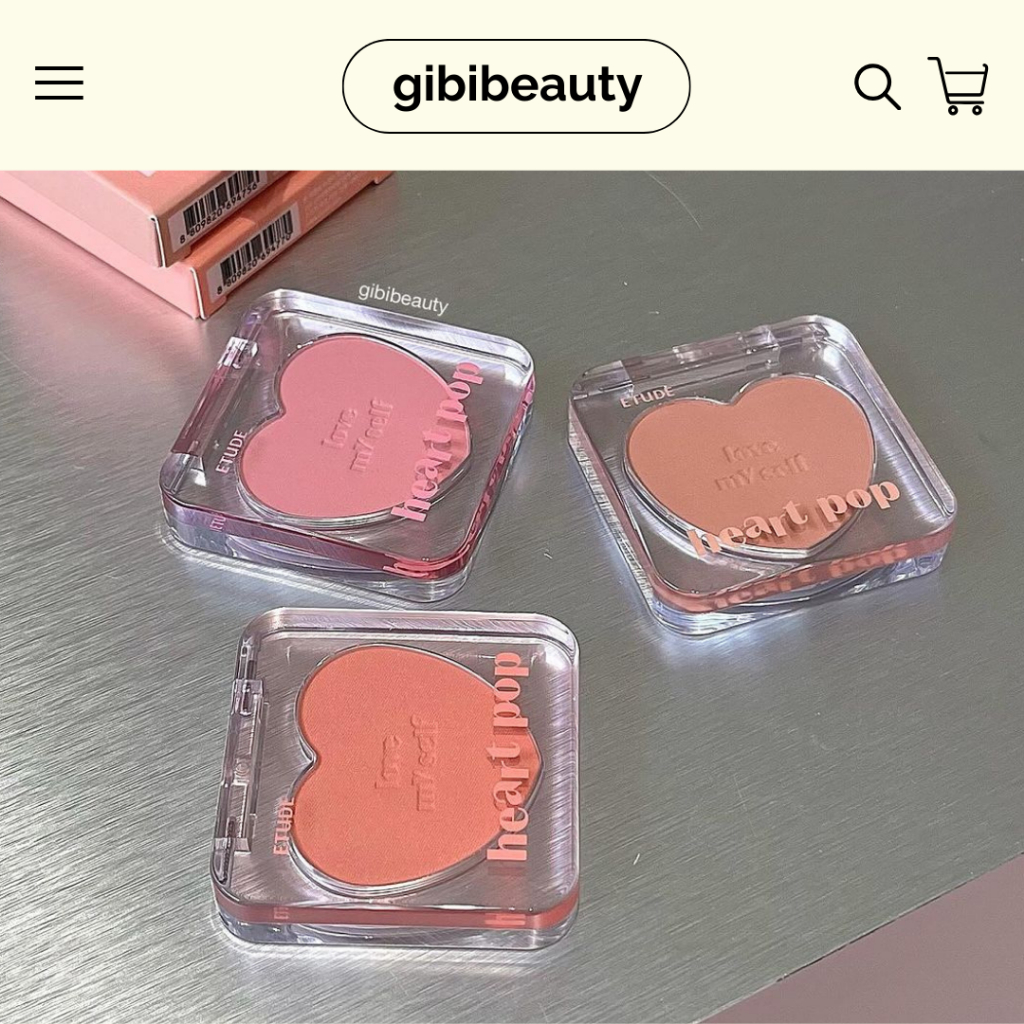 Má hồng ETUDE Heart Pop Blushes 4g | Shopee Việt Nam