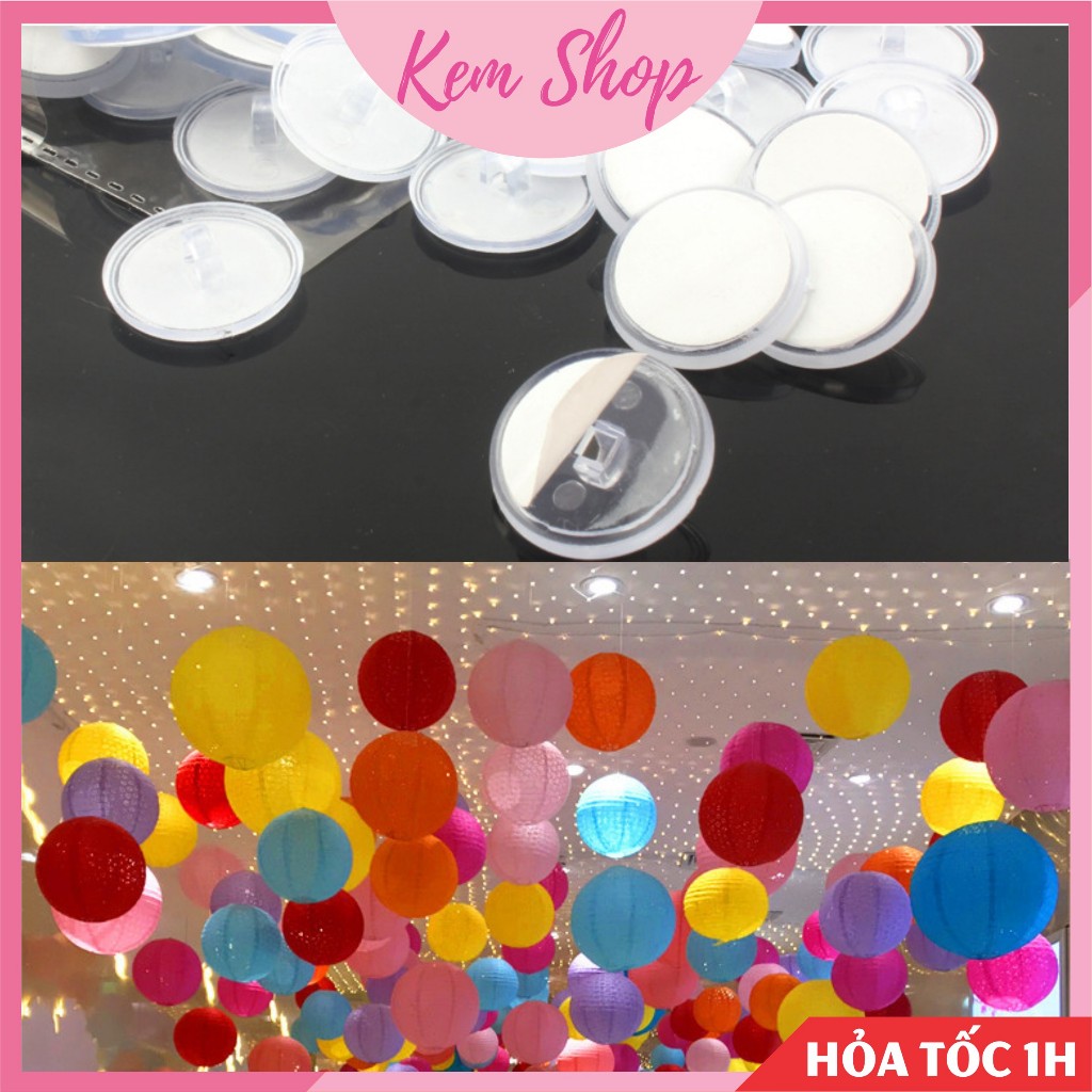 Móc dán dùng treo đèn lồng, vật trang trí, móc dính tường trần nhà - Kem Shop K7
