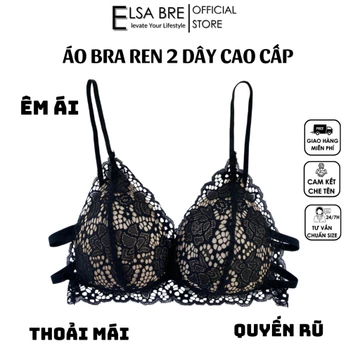 Áo Bralette Không Gọng Esla Bre - Áo Bralette Ren Nâng Ngực Thoáng Mát Mềm Mại Mút Mỏng 0,5 Cm OE3008
