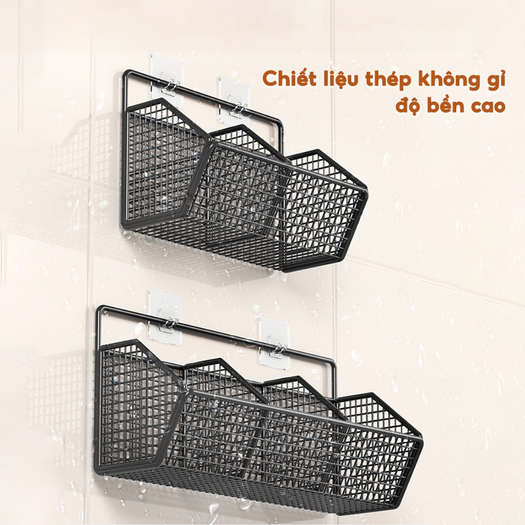 Ô - Kệ Đựng Gia Vị Dán Tường Không Khoan Đục