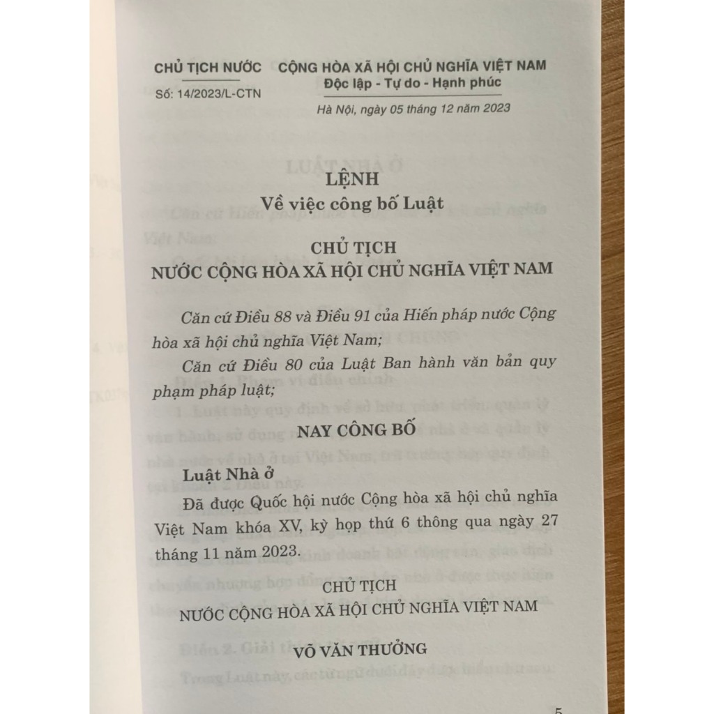 Ảnh Sách - Luật nhà ở (số 27/2023/QH15, có hiệu lực ngày 1.1.2025) 1