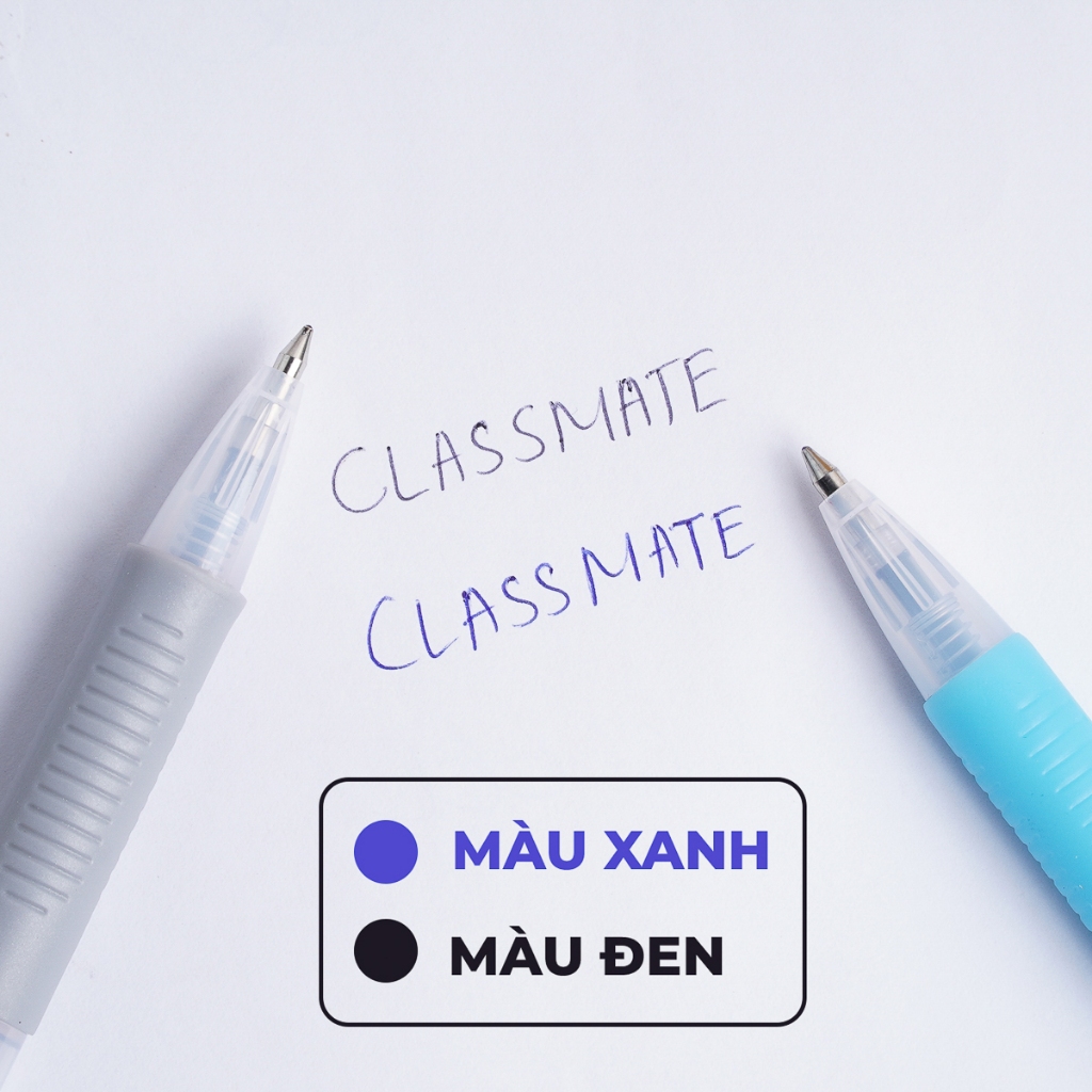 Hộp 12 Chiếc Bút Bi CLASSMATE Nét Bút 0.5mm Thanh, Mịn, Màu Mực Đều Và Đậm CL-BP105