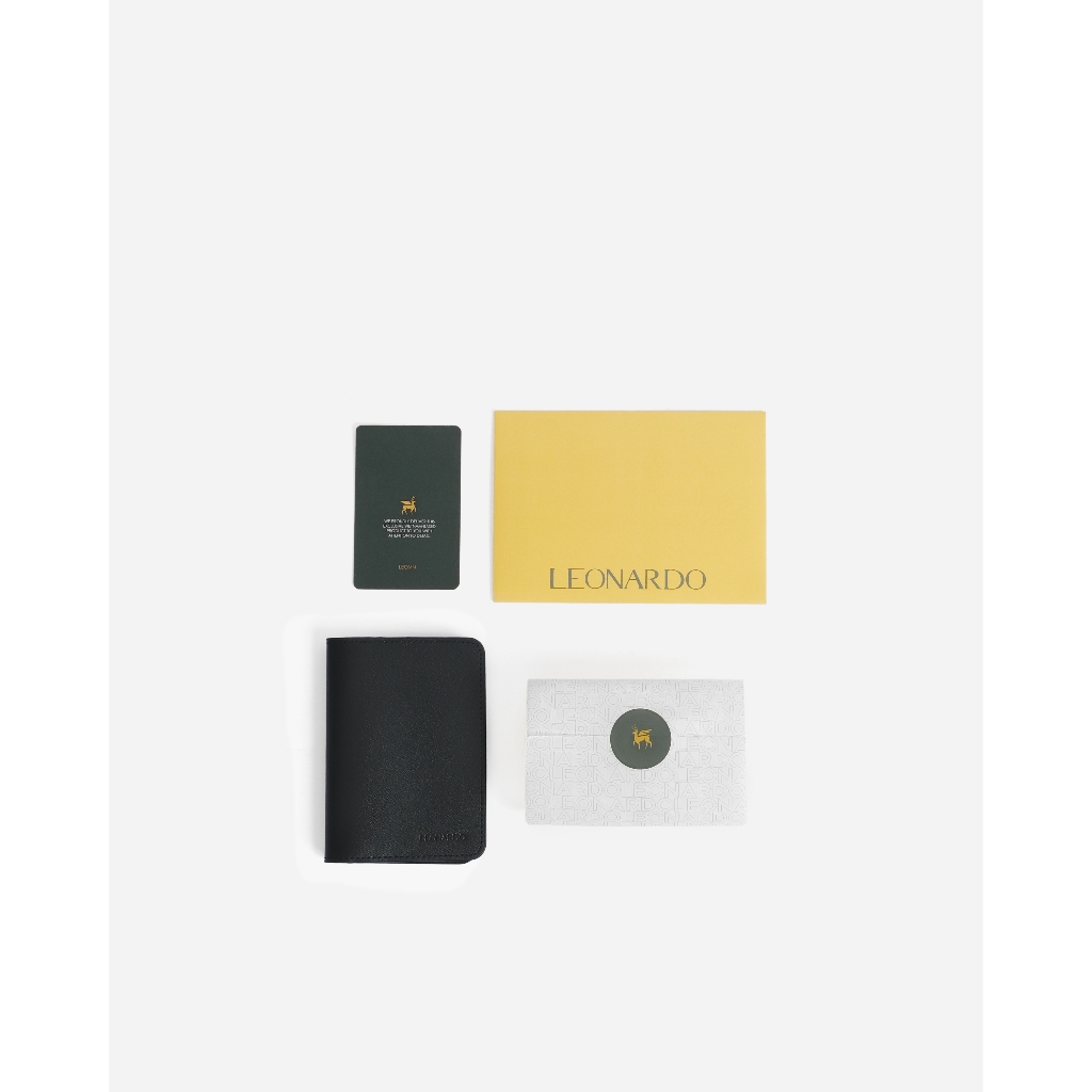 Ảnh Ví Da Nam Đựng Thẻ Feasty Chất Liệu Da Bò Bền Bỉ Thương Hiệu LEONARDO 3