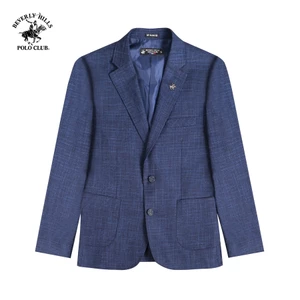 Beverly Hills Polo Club-Áo Blazer 2 Lớp Nam Slim Fit Navy Trơn - BZMSLS23V010