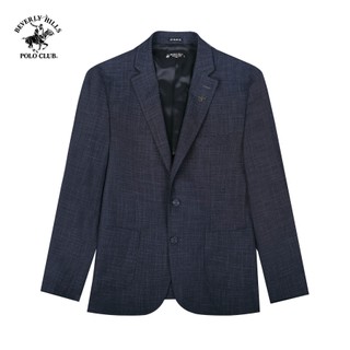 Beverly Hills Polo Club-Áo Blazer 2 Lớp Nam Slim Fit Đen Trơn-BZMSLS23V009