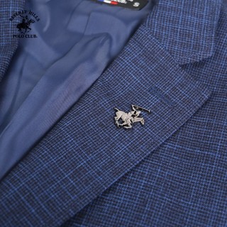 Beverly Hills Polo Club-Áo Blazer 2 Lớp Nam Slim Fit Navy Trơn - BZMSLS23V010