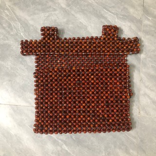 Lót đệm hạt gỗ Hương Cao cấp cho xe Ô TÔ - Ghế Văn Phòng đan Kỹ dây dù giá xưởng Nhị Khê
