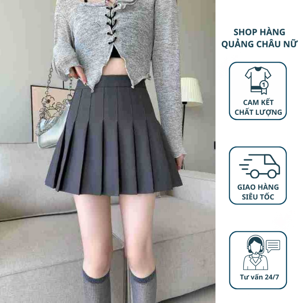 [FLASH SALE] Chân váy xếp ly tennis, Chân váy tennis ngắn dáng xòe thời trang nữ cao cấp - SHOP HÀNG QUẢNG CHÂU NỮ